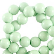 Acrylic beads 4mm round Shiny Soft turquoise green